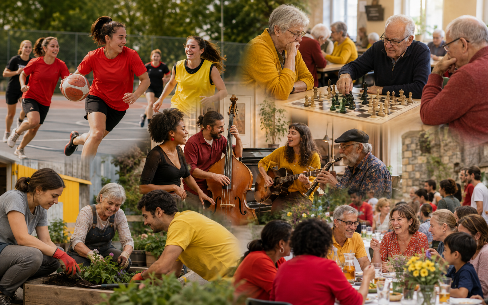 Des associations sportives, culturelles, de loisirs et solidaires réunies dans un montage